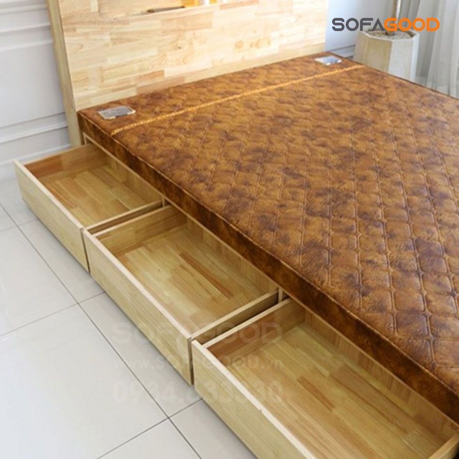 Giường ngủ gỗ tự nhiên S140