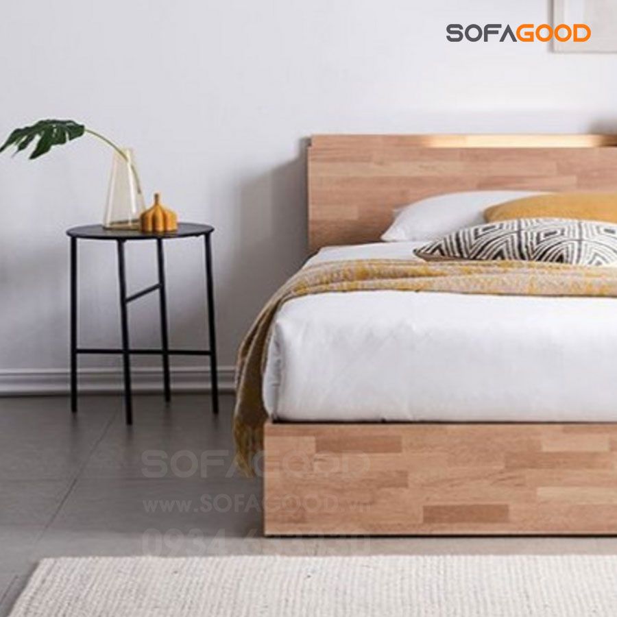 Giường ngủ gỗ tự nhiên S125