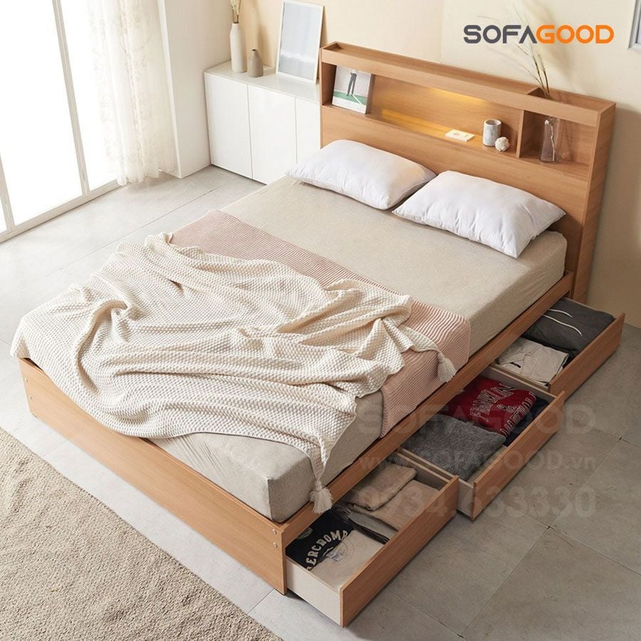 Giường ngủ gỗ công nghiệp S110