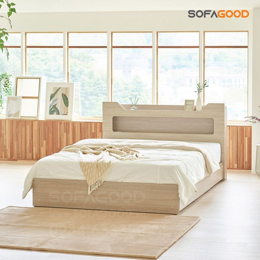 Giường ngủ gỗ công nghiệp S108