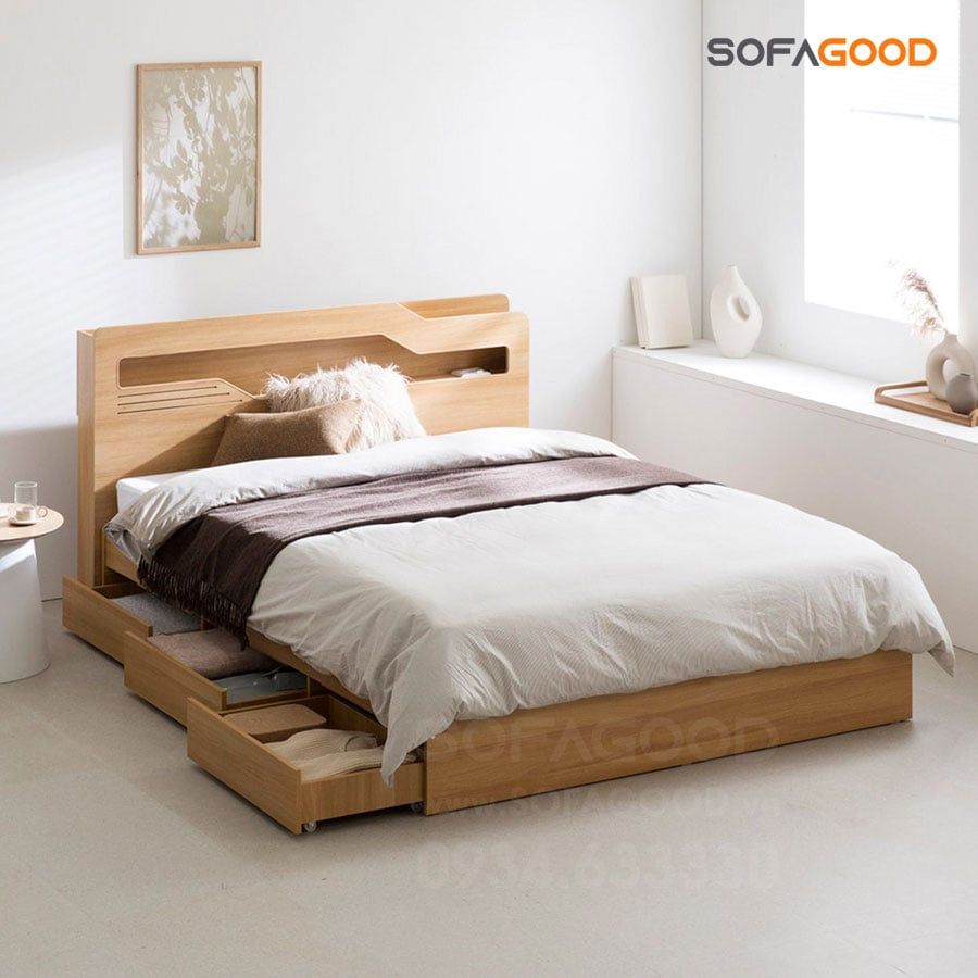 Giường ngủ gỗ công nghiệp S109