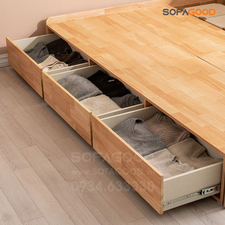 Giường ngủ gỗ tự nhiên S139