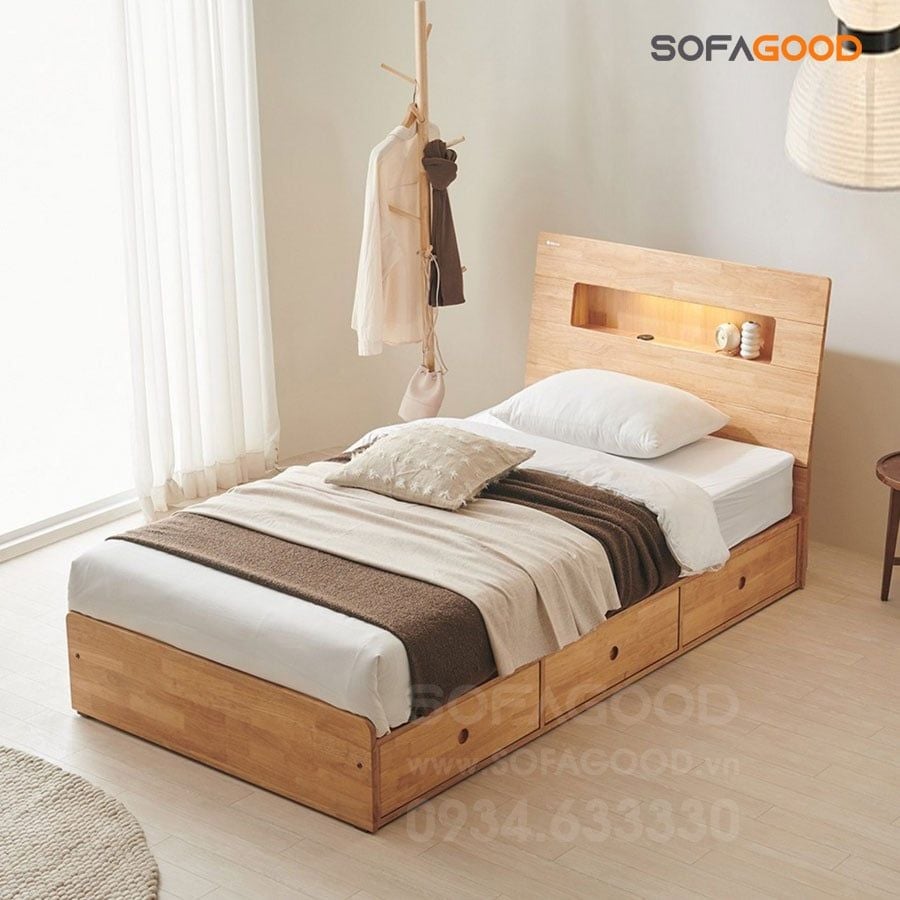 Giường ngủ gỗ tự nhiên S141