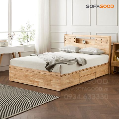  Giường ngủ gỗ tự nhiên S130 