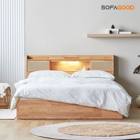  Giường ngủ gỗ tự nhiên S129 