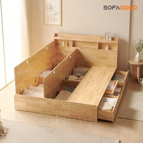  Giường ngủ gỗ tự nhiên S134 