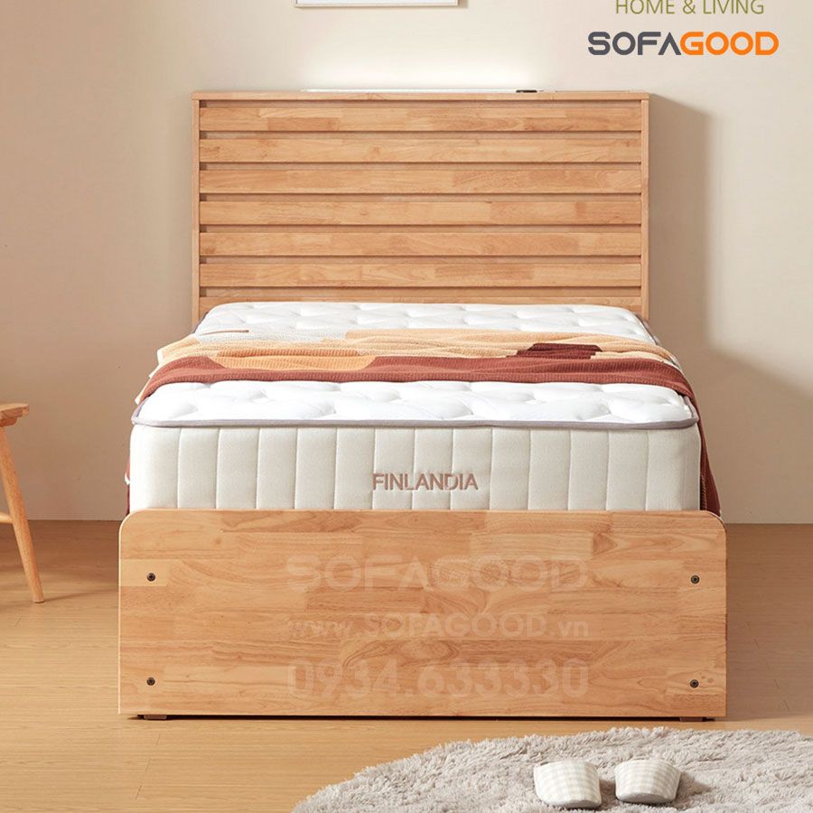 Giường ngủ gỗ tự nhiên S144