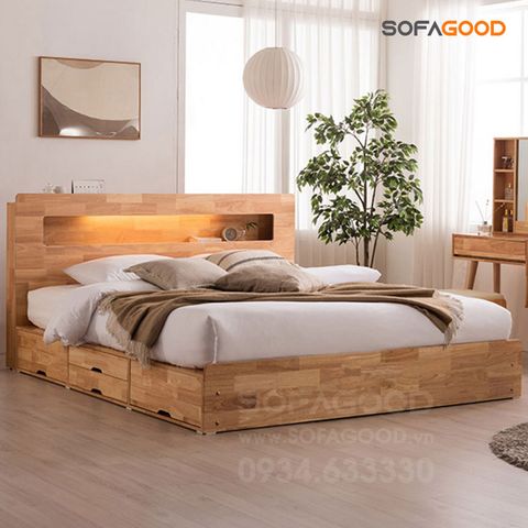  Giường ngủ gỗ tự nhiên S123 