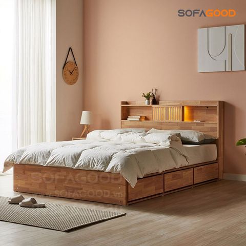  Giường ngủ gỗ tự nhiên S127 