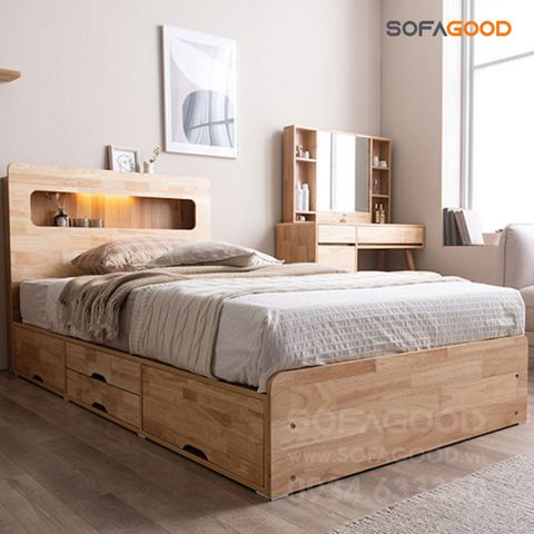  Giường ngủ gỗ tự nhiên S128 