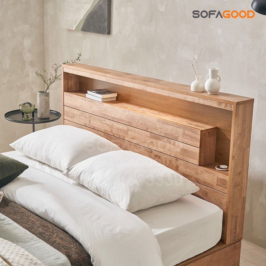 Giường ngủ gỗ tự nhiên S143