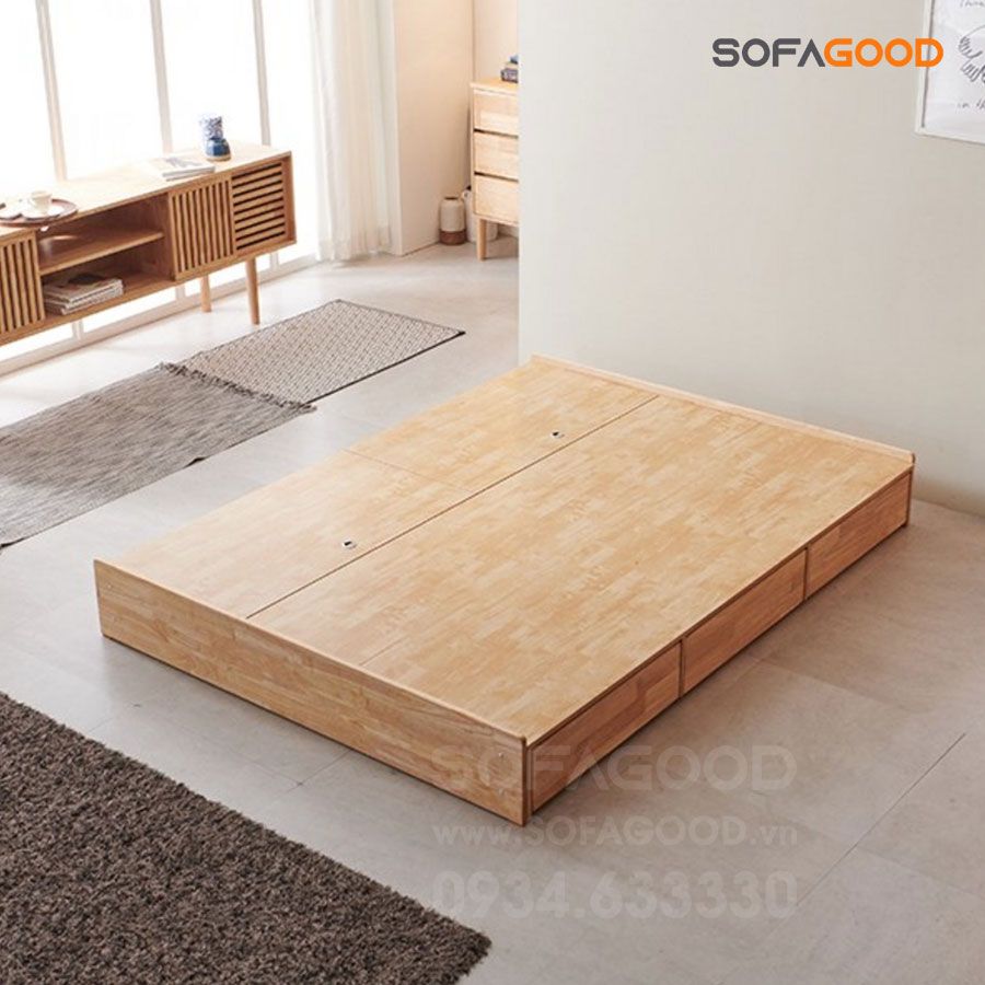 Giường ngủ gỗ tự nhiên S131
