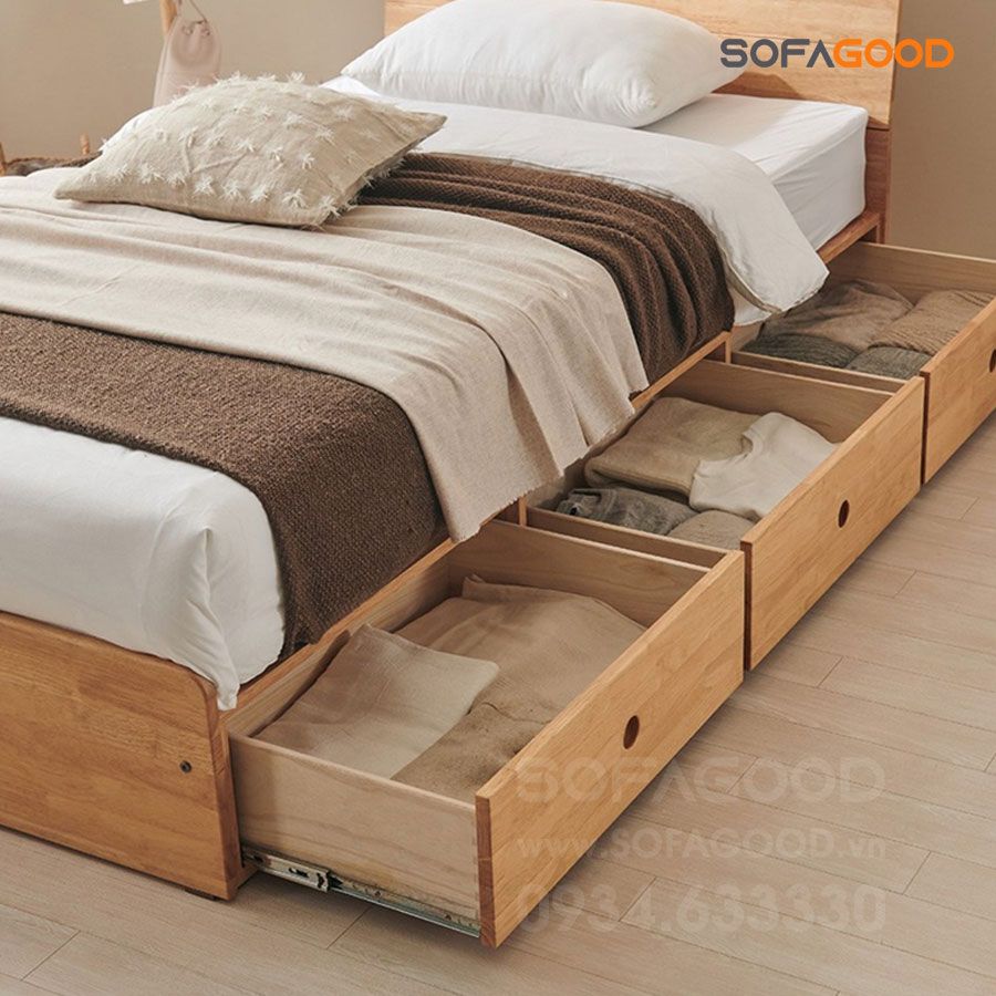 Giường ngủ gỗ tự nhiên S141