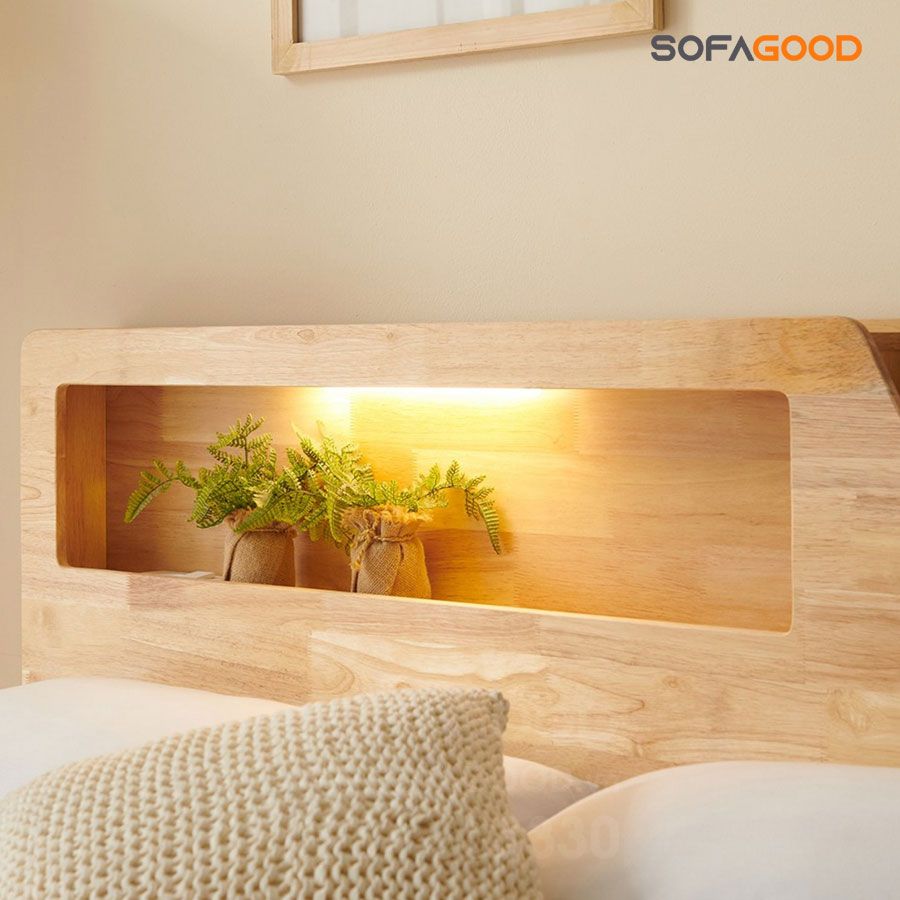 Giường ngủ gỗ tự nhiên S136