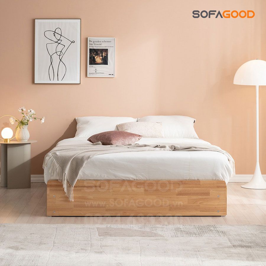 Giường ngủ gỗ tự nhiên S139