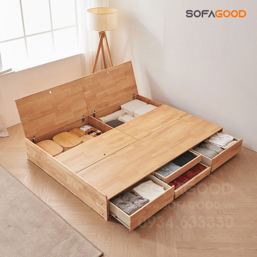 Giường ngủ gỗ tự nhiên S138