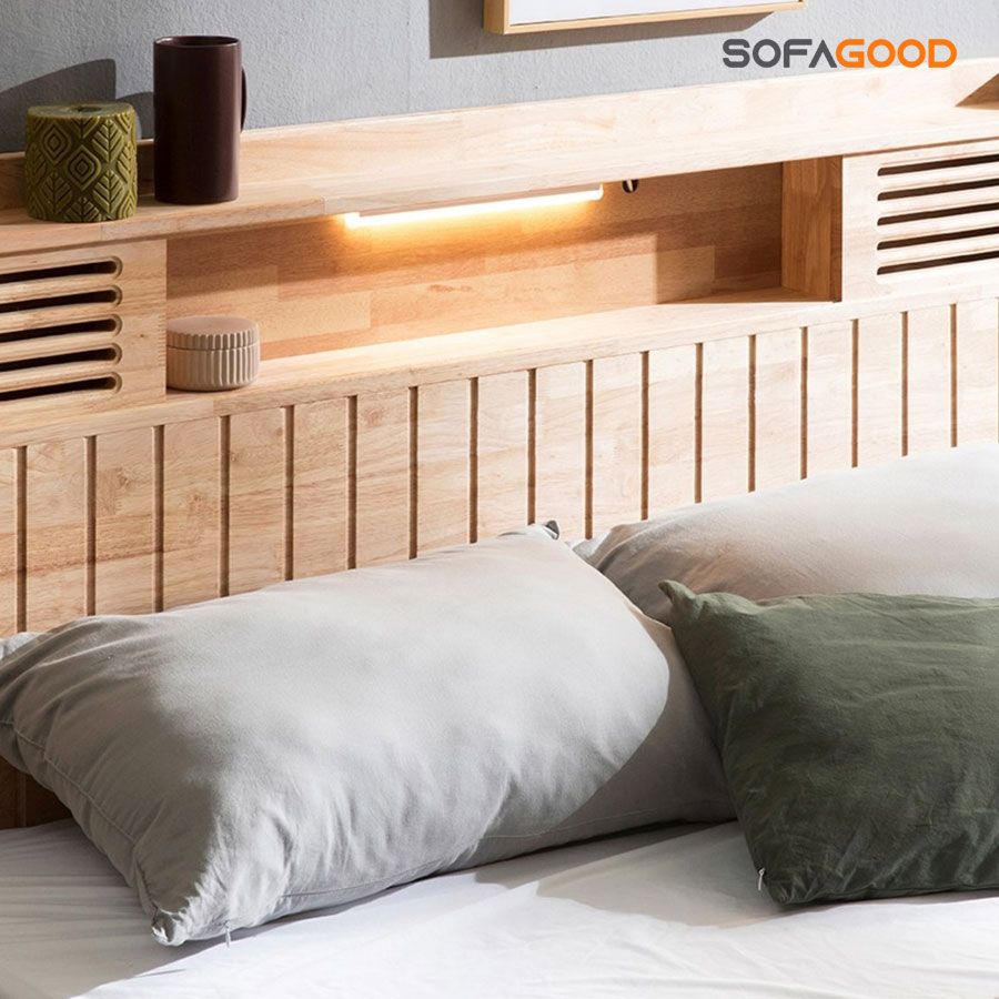 Giường ngủ gỗ tự nhiên S142