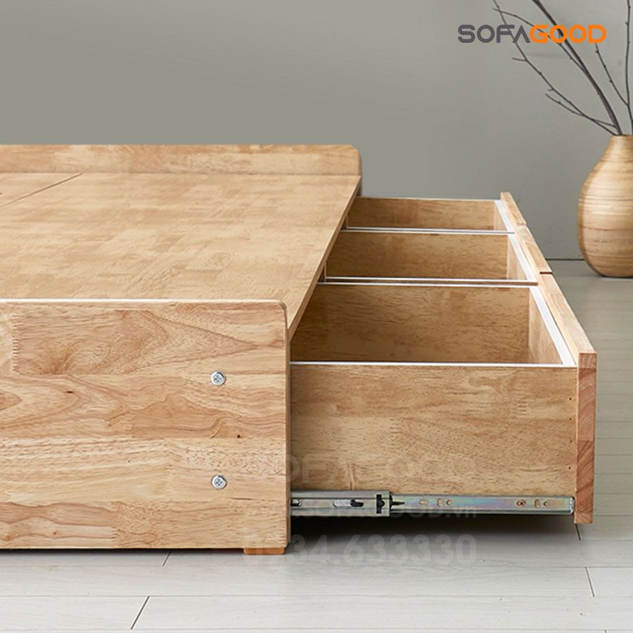 Giường ngủ gỗ tự nhiên S131