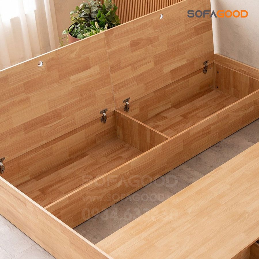 Giường ngủ gỗ tự nhiên S139