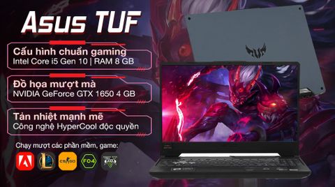  Asus TUF Gaming FX506LH i5 10300H/8GB/512GB/144Hz/4GB GTX1650/Win10 (HN002T) 