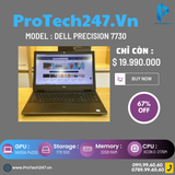  Dell Precision 7730 Xeon E-2176M/32GB/SSD 1TB/VGA NVIDIA Quadro P4200 8GB 17,3" FHD 