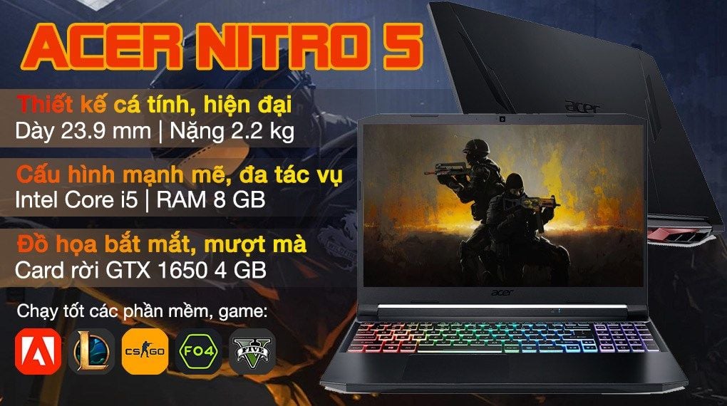  Acer Nitro 5 Gaming AN515 57 5669 i5 11400H/8GB/512GB/144Hz/4GB GTX1650/Win11 