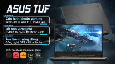  Asus TUF Gaming FX506HCB i5 11400H/8GB/512GB/4GB RTX3050/144Hz/Win10 (HN139T) 