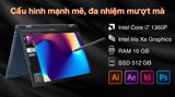  Asus Zenbook 14 Flip OLED UP3404VA-KN039W I7-1360P/16GB/512GB/Touch/Pen/Cáp/Túi/Win11 