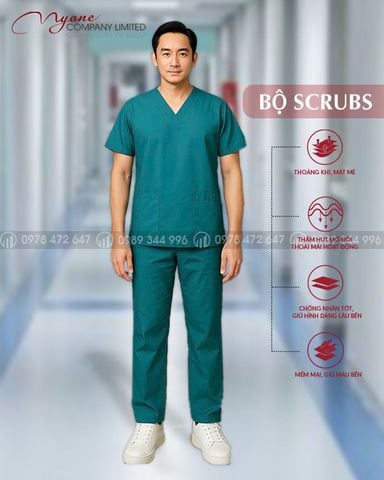 Bộ Scrubs Kỹ thuật viên Y tế Nam