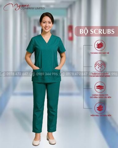 Bộ Scrubs Kỹ thuật viên Y tế Nữ