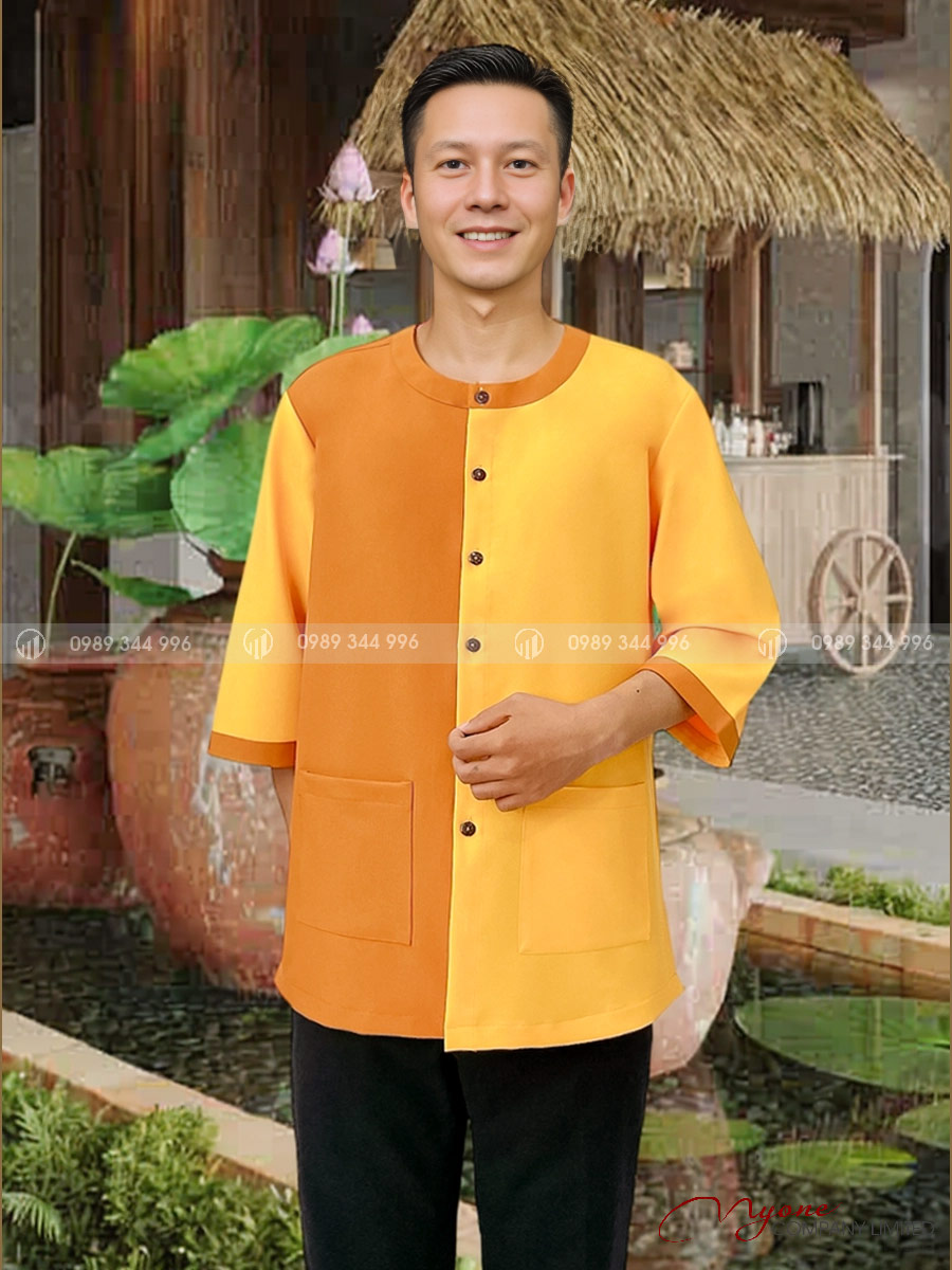 Áo Bà Ba Nhân VIên Phục Vụ Nam