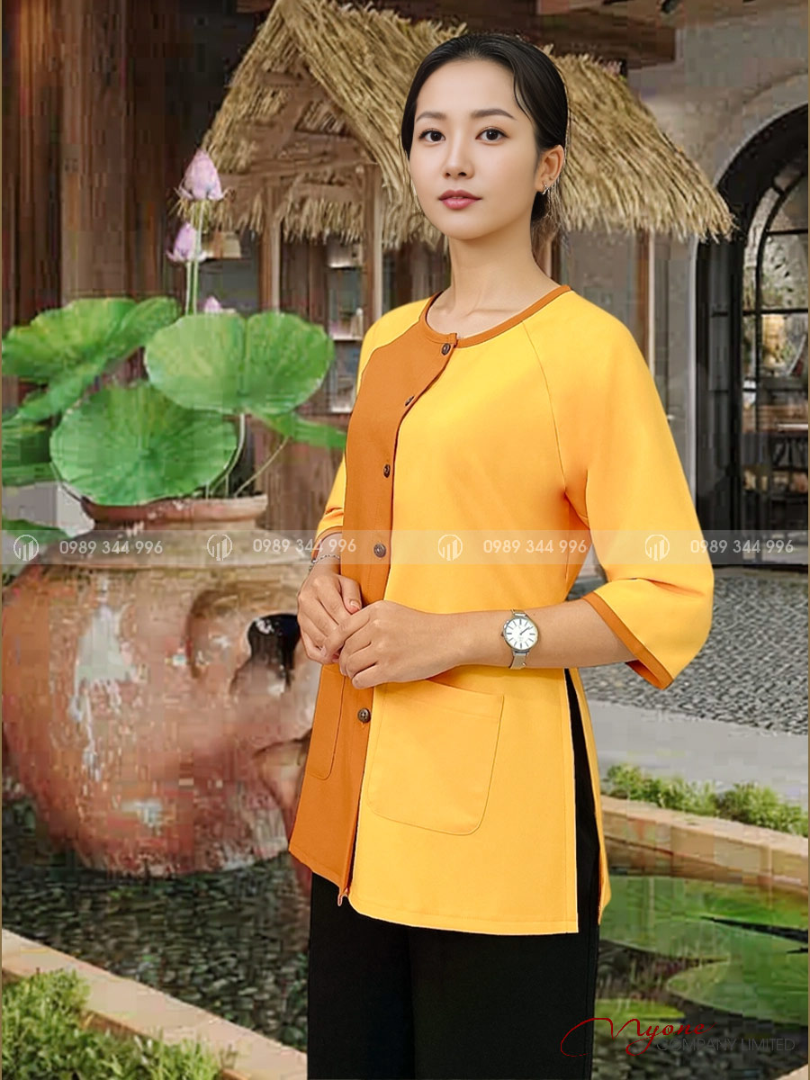 Áo Bà Ba Nhân VIên Phục Vụ Nam