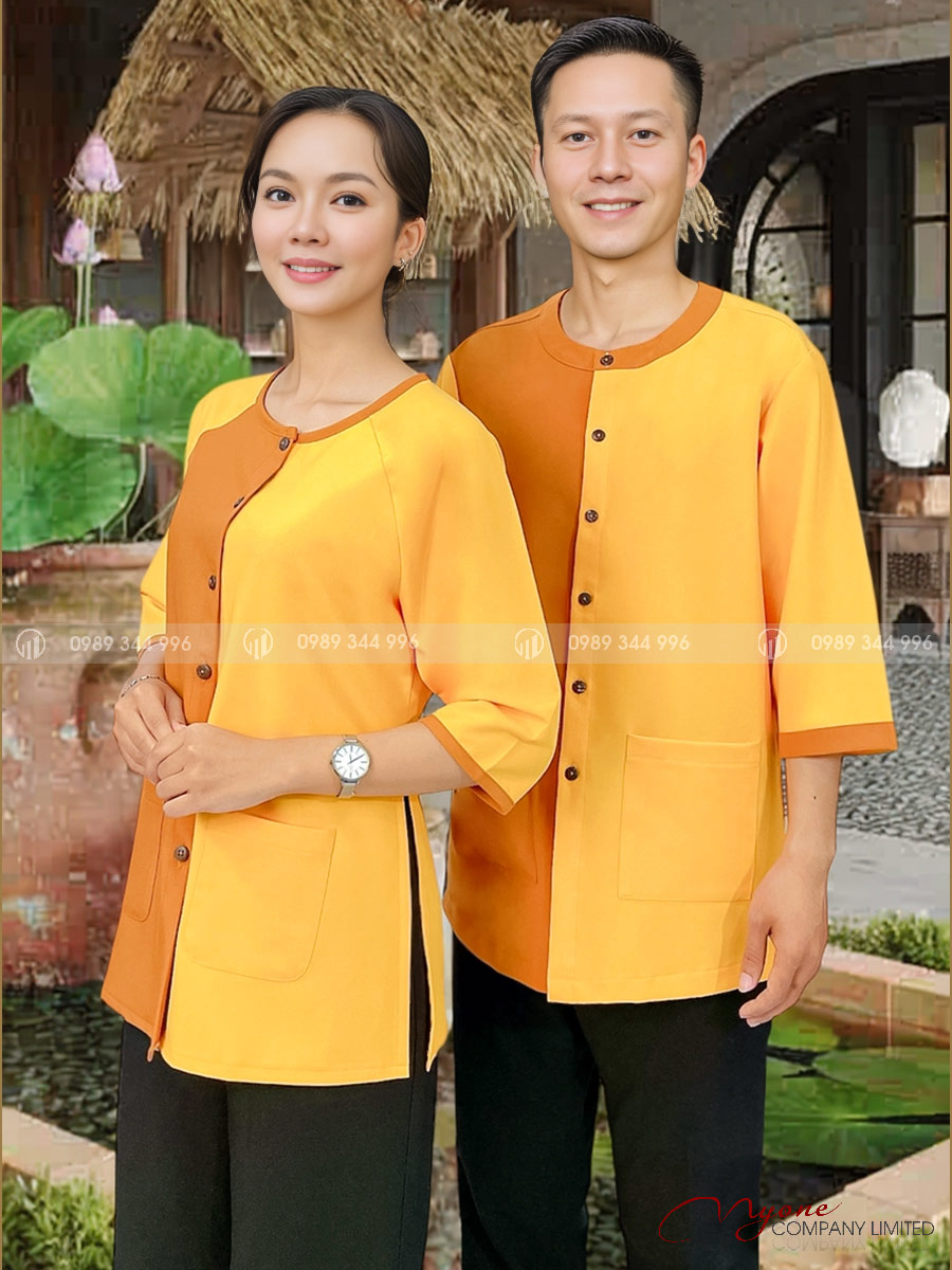 Áo Bà Ba Nhân VIên Phục Vụ Nhà Hàng