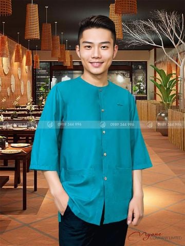 Đồng Phục Áo Bà Ba Nam Cổ Tròn