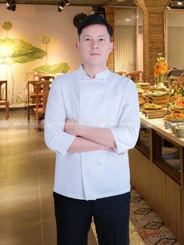 Áo Bếp Nam Tay Lỡ