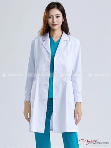 Áo Blouse Bác Sĩ Nữ Dài Tay