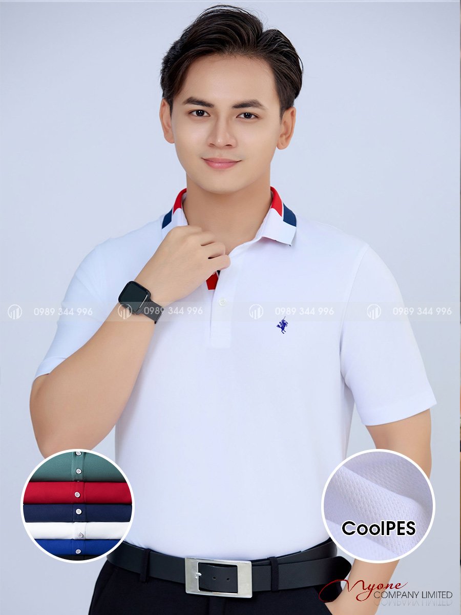 Áo Polo Coolpes màu Trắng