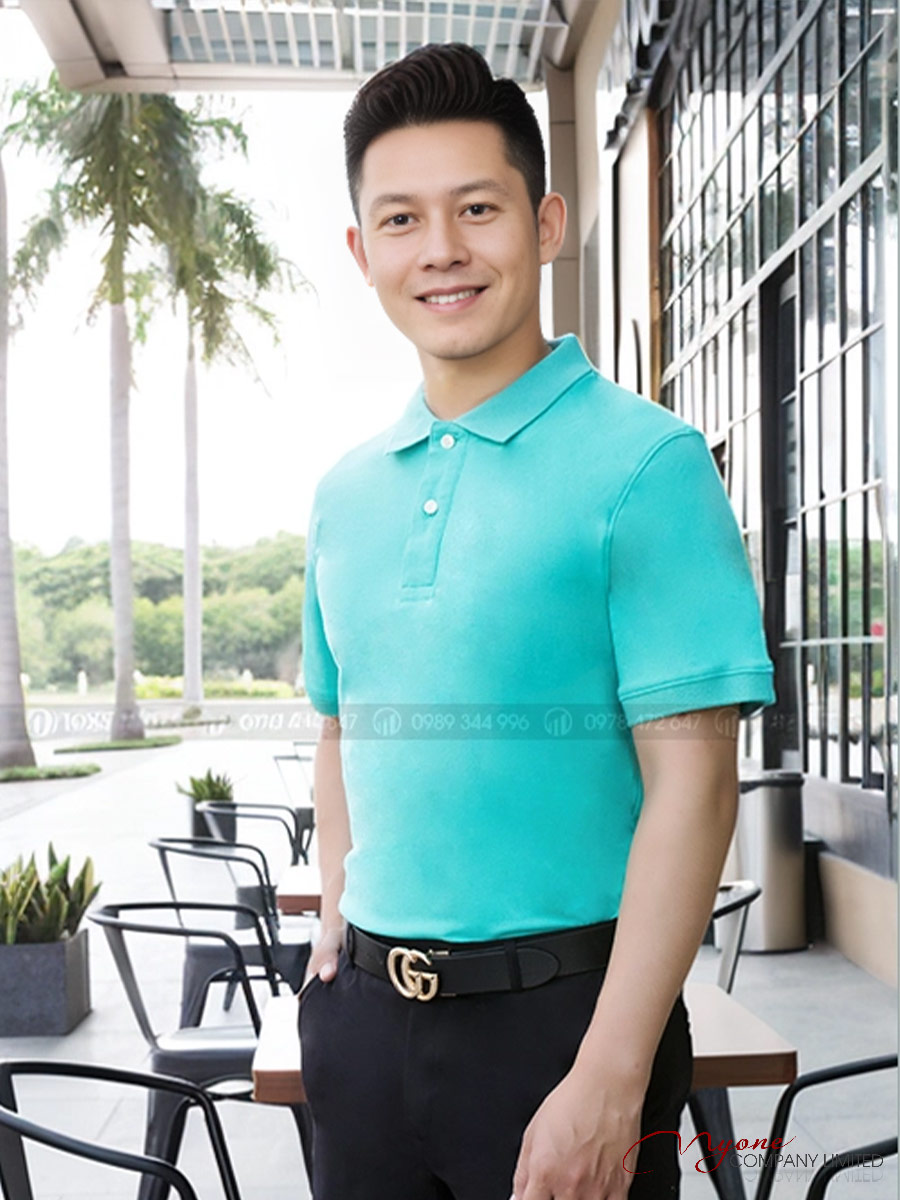 Áo Polo Nam Myone Màu Xanh