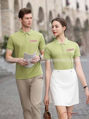 Đồng Phục Áo Polo Màu Xanh Lục