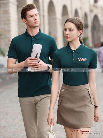 Đồng Phục Áo Polo Màu Xanh Lá Đậm