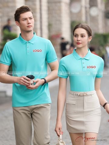 Đồng Phục Áo Polo Màu Xanh Lơ