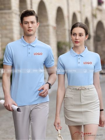 Đồng Phục Áo Polo Màu Xanh Hòa Bình