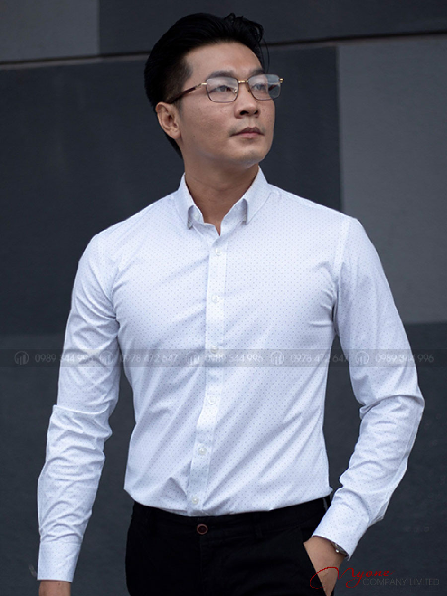 Áo Sơ Mi Nam Chấm Bi
