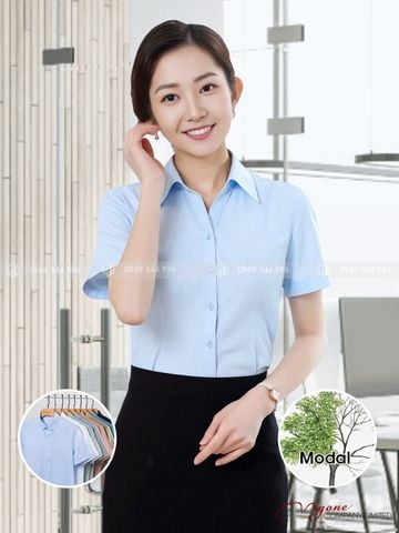 Áo Sơ Mi Nữ Ngắn Tay Sợi Modal