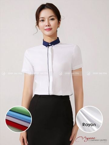 Áo Sơ Mi Nữ Ngắn Tay Rayon