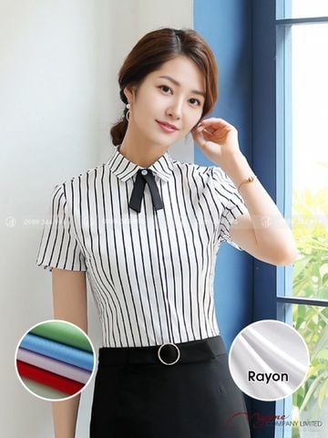 Áo Sơ Mi Nữ Ngắn Tay Rayon