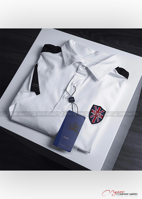 Áo Polo sợi Cotton màu trắng