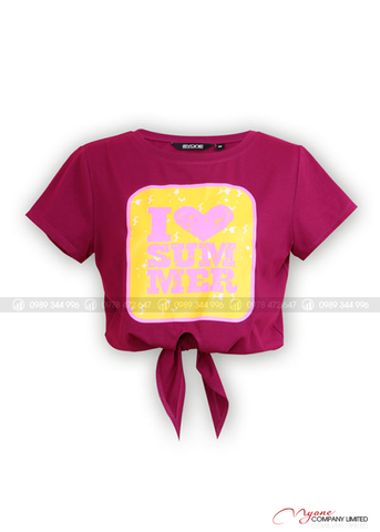 Áo Blouse Croptop Thắt Nơ Cá Tính