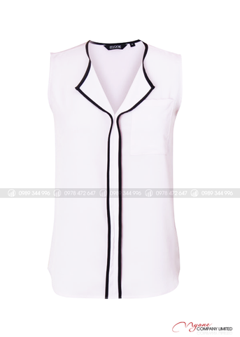 Áo Blouse Không Tay Cổ Kiểu