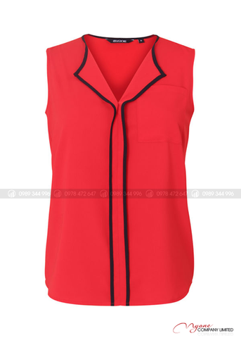 Áo Blouse Không Tay Cổ Kiểu